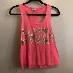 PINK Victoria’s Secret coral muscle shirt